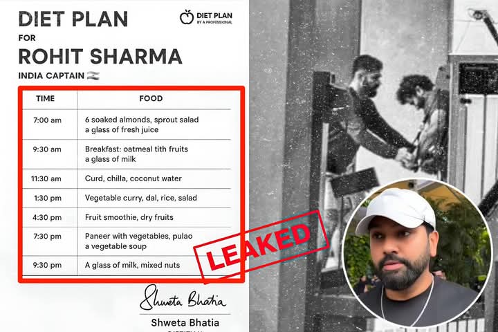 Rohit Sharma’s Strict Diet Plan for the 2027 World Cup Leaked