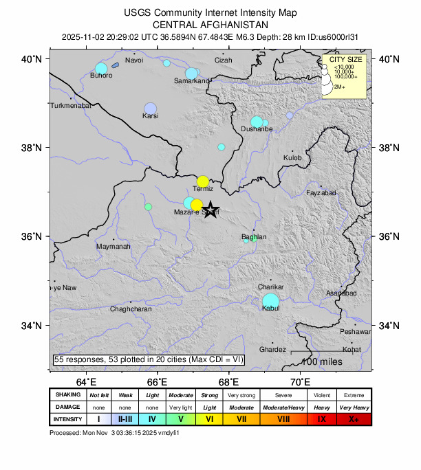 Powerful Earthquake Strikes Mazar-e-Sharif, Afghanistan — 150 Reported Dead, Many Injured
